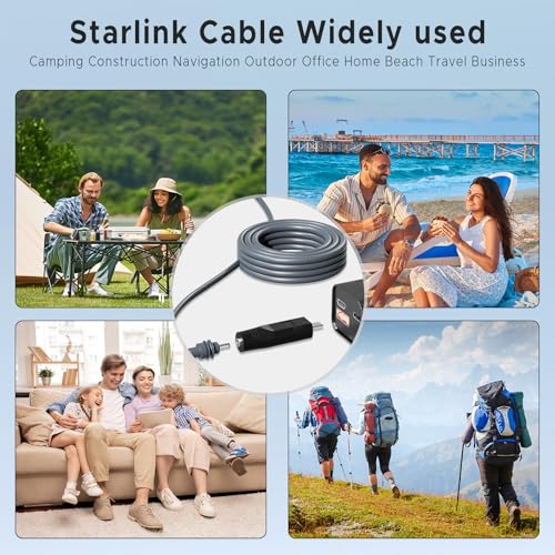 Starlink Mini USB-C to DC Power Cable, Max 100W Input USB Type C to DC Cable, Waterproof, Starlink Mini USB Cable Compatible with 65W+ PD Source 3M/10Ft – Enhanced Compatibility and Speed