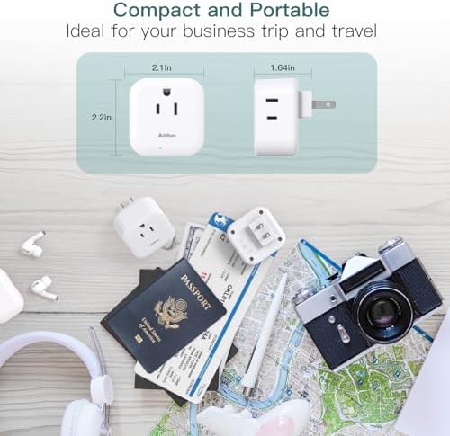Essential Dual Pack Type D Travel Adapter: Ultimate US to India Plug Converter with 3 AC Outlets & 2 High-Speed USB-C Charging Ports for Effortless Device Connectivity in India, Bangladesh, Maldives, Pakistan, Nepal, and Sudan – Your Go-To Travel Companion for Reliable Power Solutions