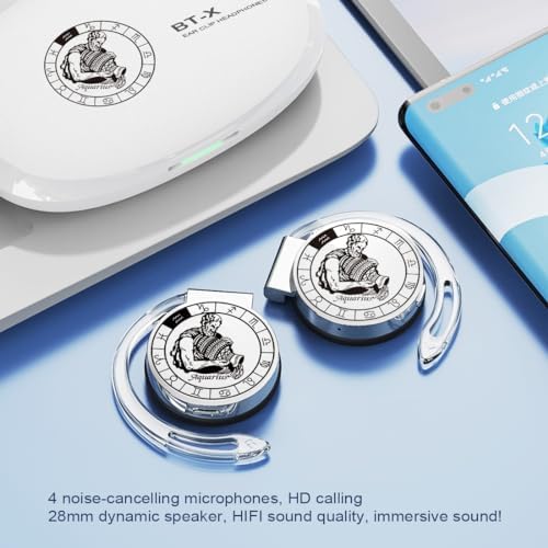 Discover the Ultimate Bluetooth V5.3 On-Ear Headphones for Active Lifestyles – Innovative Open Ear Design with Secure Earhooks, Featuring Advanced Noise Cancelling Technology and Extended Battery Life – Perfect Gift for Virgo Constellation Lovers and Music Aficionados – Enjoy Immersive Sound Quality Anywhere You Go