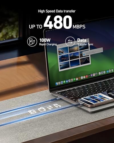 15 FT USB C to USB C Charging Cable – 100 W Braided Fast Charger for i Phone 16/15/Pro/Plus/Pro Max & Samsung Galaxy S23 – Durable, Tangle-Free Design for Efficient Data Transfer & Versatile Use – Perfect for Home, Office, and On-the-Go Charging Solutions