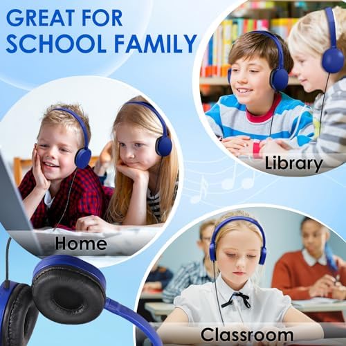 Classroom-Ready 10 Pack Kids Headphones – Ultra-Comfortable & Robust Earbuds for Students, Toddlers, and Teens – Superior Sound Quality & Multi-Device Compatibility – Perfect Headphone Set for Enriching Educational Engagement