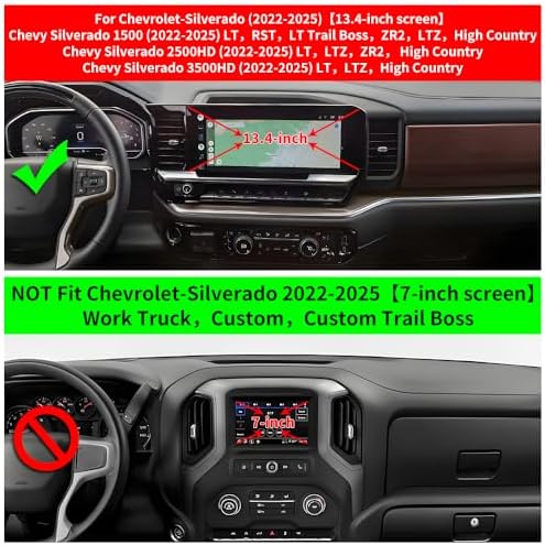 Premium Car Phone Holder for Chevrolet Silverado 1500, 2500 HD, and 3500 HD (2022-2025) – Effortless Installation, 360-Degree Rotation, and Enhanced Compatibility for LT, RST, LT Trail Boss, ZR2, and LTZ High Country Models – Hands-Free Navigation and Calls for Safer Driving Experience – Durable Auto Accessory for Everyday Use