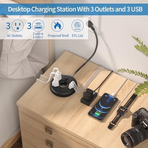 Compact Travel Power Strip – NTONPOWER 3 Outlets & 3 USB Ports (1 USB-C) for Effortless Charging on Cruises, Hotels & Home – 3 ft Short Extension Cord, Lightweight & Cruise Approved for Seamless Device Connectivity – Essential Travel Accessory for Adventurers & Tech Enthusiasts