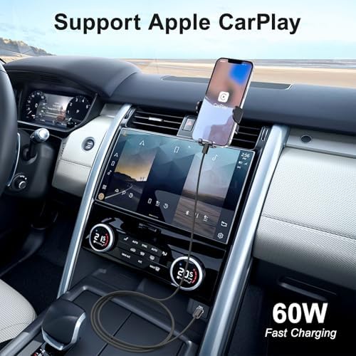 Agtray 65 W 4-Port Fast Charging Car Charger with 6 FT USB C Braided Cable – High-Performance USB C Adapter for i Phone 16, Samsung Galaxy S25, and Pixel 9 – Ultimate Multi-Device Charging Solution for Road Trips and Daily Commutes – Compact, Durable, and Safety-Enhanced Car Accessory