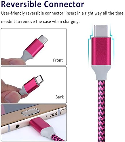 10 ft USB C Fast Charging Cable 3-Pack – Durable Nylon Braided Type C Charger for Android & i Phone 16/15 Pro Max, Samsung Galaxy S25/S24/S23 – Enhanced Performance, Versatile Compatibility & Rapid Data Transfer