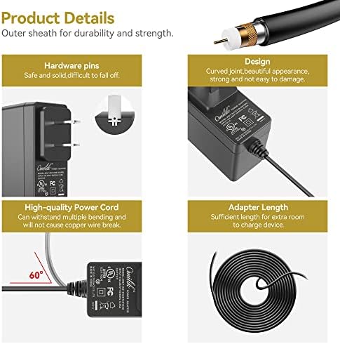 Uninterrupted Music Flow: Premium 9 V AC Power Adapter for Zoom Guitar Pedals – Ultimate Compatibility with G1, G2, G3 Series, and Rhythm Trak RFX-300 – Reliable Power Supply for Multi-Effects Units – Essential Charger for Dedicated Musicians
