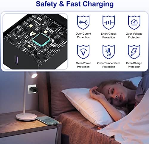 Ultimate 45 W Dual Fast Charger Set with 10 ft Type C Cable – High-Speed USB-C Wall Adapter for Samsung Galaxy S25/S24+/S23 Ultra/S23+/S22/S21/Note 20 – Enhanced Efficiency & Flexibility for All Android Devices