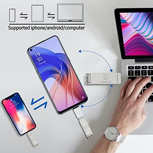 Maximize Your Storage with the 256 GB 3-in-1 Flash Drive – USB 3.0 Photo Stick for i OS, Android, PC & Mac – Sleek Silver Design for Fast Data Transfers and Seamless Compatibility – Perfect Mobile Solution for Photos, Videos, and Files