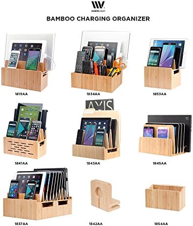 Eco-Friendly Bamboo Multi-Device Charging Station with 6-USB Hub – Universal Organizer for Smartphones, Tablets, and Laptops – Fast Charging Power Supply for a Clutter-Free Workspace