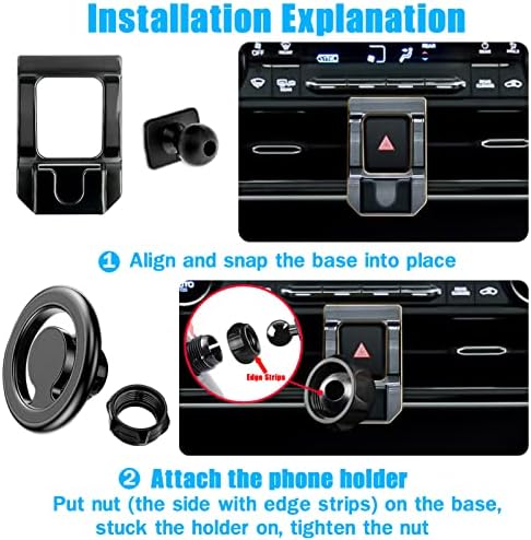 Mag Safe Magnetic Car Phone Holder for Toyota Highlander 2020-2023 | Universal Air Vent Mount for i Phone 14, 13, 12 Pro Max and All Smartphones | Enhanced Stability, Effortless Navigation, and Hands-Free Access | Premium Vehicle Accessory for Safe Driving