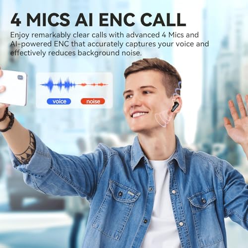 Elevate Your Sound Journey with Ear Fun Air Life Bluetooth 5.4 Wireless Earbuds – Featuring 12 mm Deep Bass Drivers, AI ENC for Superior Call Clarity, 35-Hour Battery Life, 30 Custom EQ Options, Comfortable Fit, Fast Charging, and IPX5 Water Resistance in a Striking Violet Design for Audiophiles and Everyday Users