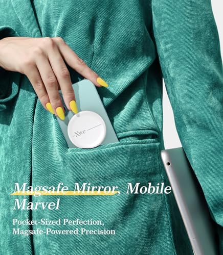 Cell Phone Stand Compatible with Magsafe Mirror Mount [Anti-Scratch & Portable] Girls Women Magnetic Travel Makeup Mirror Desk Fits for iPhone 16/15/14/13/12 Plus Pro Max (Frost) – Enhanced Compatibility and Speed