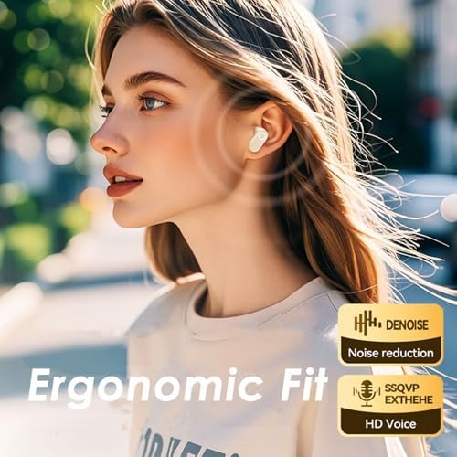 Ultra-Compact Bluetooth 5.4 Sport Earbuds for Small Ears – IPX5 Waterproof Mini Earbuds with Exceptional Stereo Sound Quality for Active Lifestyles – Discreet Comfort for All-Day Use