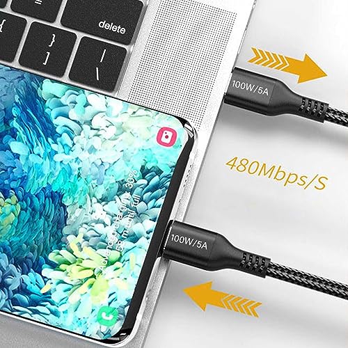 15 FT USB C to USB C Charging Cable – 100 W Fast Power Delivery for i Phone 15 Pro Max, Mac Book Air, i Pad Pro, Samsung Galaxy, One Plus, Google Pixel, PS5 & Xbox – Ultimate Durability and Enhanced Compatibility for Rapid Charging and Data Transfer