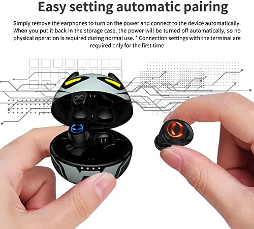 Adorable Kids’ Wireless Earbuds with Bluetooth 5.0 – Waterproof Sport Stereo Earphones for Seamless Connectivity and Enhanced Audio Experience – Perfect for Music, Gaming, and Learning on i Phone/Android – Fun, Durable Design with Noise Reduction and Built-in Mic