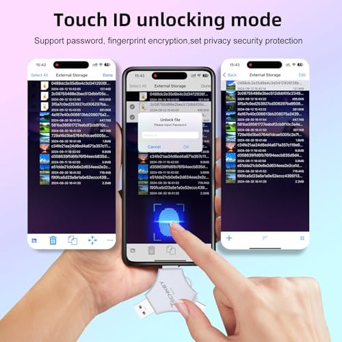 MFi Certified 128 GB USB 3.0 Flash Drive – 3-in-1 External Memory Stick for i Phone, i Pad, Android & PC – High-Speed Data Transfer for Photos, Videos & Backup – Ultimate Portable Storage Solution for Effortless Data Management and Secure File Sharing