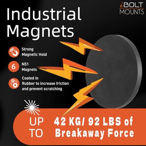 Heavy-Duty Magnetic Tablet Mount by i BOLT – Versatile Mag Dock for 7-11 Inch Devices – Effortless Hands-Free Viewing for Home, Car, Gym & More – Quick Attach, Durable Design for Ultimate Convenience and Stability