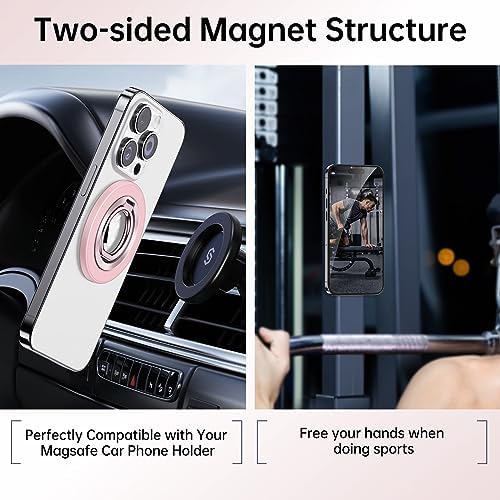 Syncwire Magnetic Phone Ring Holder – Titanium Alloy Kickstand for i Phone 12-16 Pro Max & Compatible Android Devices – Ergonomic Design, Enhanced Mag Safe Stability, Lightweight Grip for Ultimate Hands-Free Convenience
