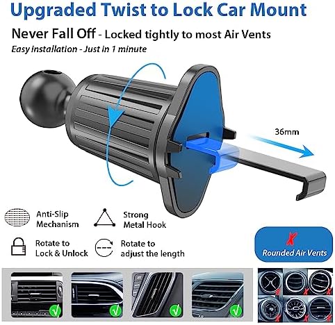 Mag Safe Car Mount Charger – Cradleless 15 W Magnetic Wireless Phone Holder for i Phone 15 Pro Max, 14, 13, 12, 11, Plus & Mini – Effortless Air Vent Installation, Secure Grip, Rapid Charging Solution for Modern Drivers