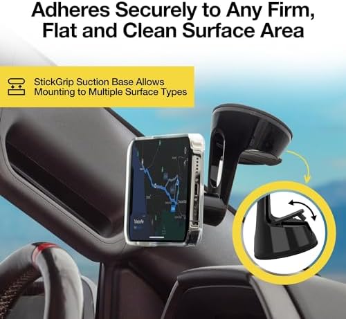 Transform Your Driving Experience with the Scosche MP2 FM-XCES0 Magic Mount Pro2 – Universal Flush Magnetic Car Mount Compatible with Mag Safe, i Phones, Galaxy, Pixel & All Smartphones – Effortless Hands-Free Access and Enhanced Stability for Safe Navigation