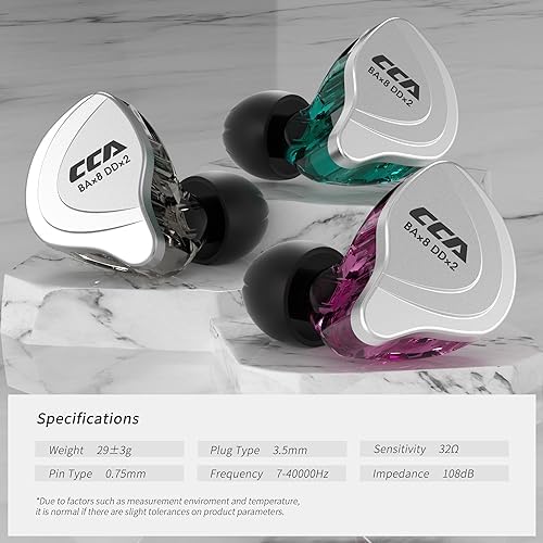 Immerse Yourself in High-Fidelity Audio: CCA KZ C10 Ergonomic Wireless Earbuds with In-Line Microphone for Seamless Connectivity and Comfort, Perfect Companion for Music Lovers and Professionals