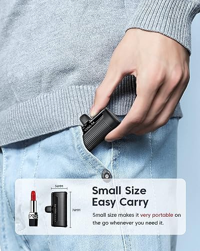 Kuulaa 4500 m Ah Compact USB-C Power Bank – Ultra-Portable Phone Charger for i Phone 15, Samsung Galaxy, LG, Moto, and Pixel Devices – Fast Charging Battery Pack for On-the-Go Power Solutions – Lightweight and Durable Travel Companion