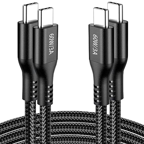 15 FT USB-C to USB-C Charging Cable (2 Pack, 60 W) – High-Speed Data Transfer & Power Delivery for i Phone 15 Pro, Samsung Galaxy S23/S22, Google Pixel 6 Pro, and More – Ultimate Compatibility & Durability for On-the-Go Charging Solutions