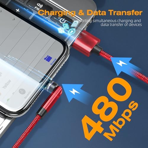 Transform Your Charging Routine with the 7-Pin Magnetic USB C Cable – Ultra-Fast 3 A Phone Charger Featuring 360° Rotating Connector for Effortless Use, Compatibility with Android & i OS Devices, and Durable Construction for Everyday Reliability – Includes Two Versatile Cables for Home and Travel Convenience