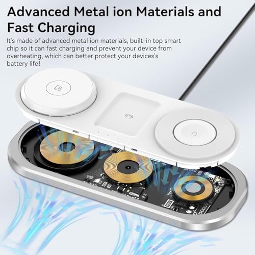 Ultimate 3-in-1 Wireless Charging Station for Apple Devices – Foldable & Portable Charger for i Phone 16/15/14/13/12 Series, Apple Watch Ultra/SE/6/5/4/3/2/1, and Air Pods Pro/2/3/4 – Fast, Efficient, and Travel-Friendly Design for Seamless Power Solutions