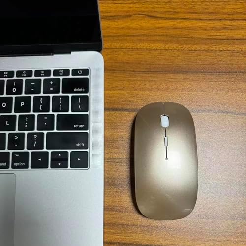 Sleek Bluetooth Wireless Mouse for Mac, Windows & i Pad – Ergonomic Design, High-Precision Navigation, Rechargeable & Dual-Mode Compatibility (Gray & Black) – Elevate Your Productivity with Clutter-Free Connectivity