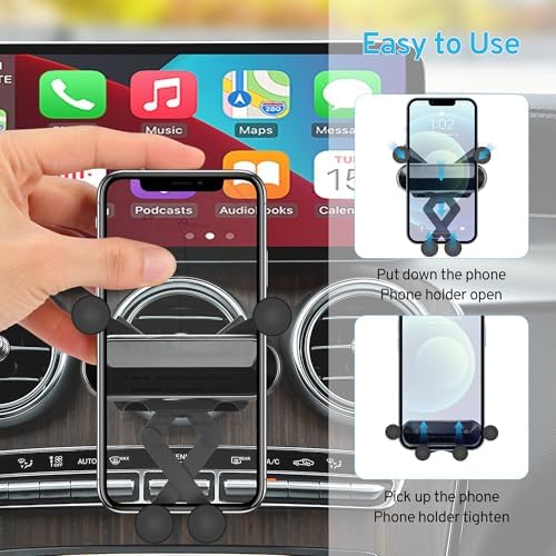 Mini Cooper-Specific Cell Phone Holder Mount for Enhanced Driving Safety and Convenience – Circular Air Vent Compatible Cradle for Models Including Countryman, Paceman, Clubman, Hardtop, and JCW Series R52-R60 F56-F60 – Effortless Installation and Superior Smartphone Accessibility