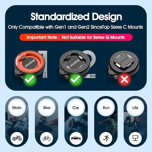 Sincetop Premium Silicone Phone Adapter for C-Series – Effortless Installation, Unmatched Stability, and Longevity – Universal Compatibility for 1 st & 2 nd Generation Mounts – Elevate Your Mobile Navigation Experience
