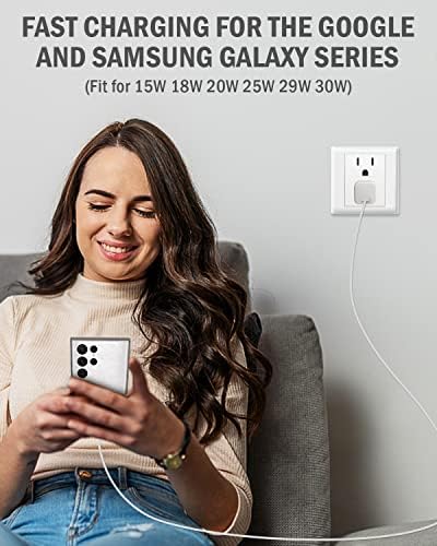 30 W Ga N USB-C Charger for Mac Book Air & i Phone 15/16 – Fast Charging Power Adapter with 6.6 ft Cable, Compatible with M1/M2/M3/M4 Chip Laptops – Ultra Lightweight, Safe, and Efficient Charging Solution