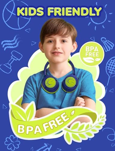 i Clever Kids Headphones: Safe 85 d B Volume Limit, Ergonomic Foldable Design, Superior Stereo Sound, 3.5 mm Jack Compatibility – Ideal for Travel, School & Home Use – Stylish Blue-Green for Boys & Girls