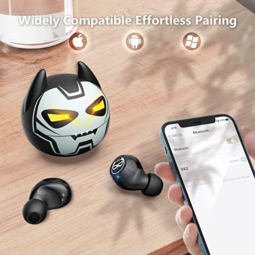 Kids’ Bluetooth 5.1 Wireless Earbuds – Adorable Waterproof Earphones with Dual Mics, 36-Hour Playtime, Hi-Fi Stereo Sound, and Gaming Mode – Perfect for Active Young Listeners and Learning on the Go