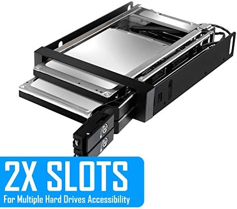 Kingwin Universal Hot Swap Mobile Rack for 2.5” & 3.5” SSD/HDD – Effortless Internal Tray-Less SATA Hard Drive Backplane Enclosure with 6 Gbps Support for SATA I/II/III & SAS I/II – Ultimate Flexibility and Enhanced Data Transfer Speed for Efficient Storage Management