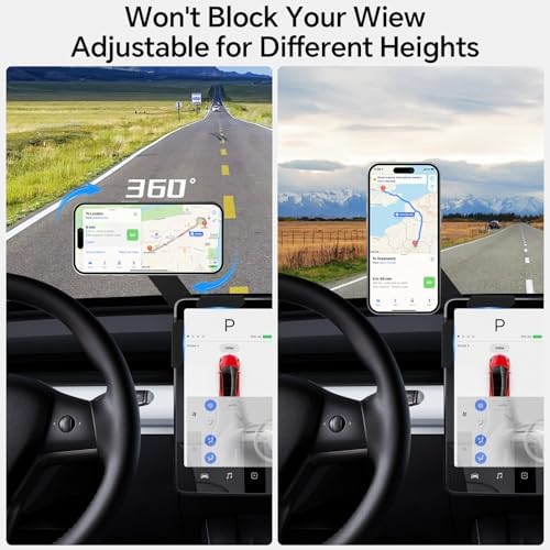 Tesla Phone Mount Holder for Tesla 3/Y/S/X Accessories Screen Holder Center Console Display Phone Accessories – Enhanced Compatibility and Speed