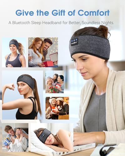 MUSICOZY Bluetooth 5.4 Sleep Headband Headphones – Ultimate Wireless Comfort for Sleep, Workouts, and Travel – The Perfect Gift for Active Lifestyles with Rapid Pairing and Sweatproof Design