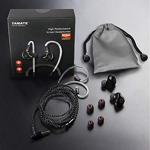 Premium Dual Driver In-Ear Monitors – High-Fidelity Wired Earbuds with MMCX Detachable Cables, Noise-Isolating Design for Musicians & Athletes – Stylish Wood Grain Finish, Ultimate Comfort & Compatibility