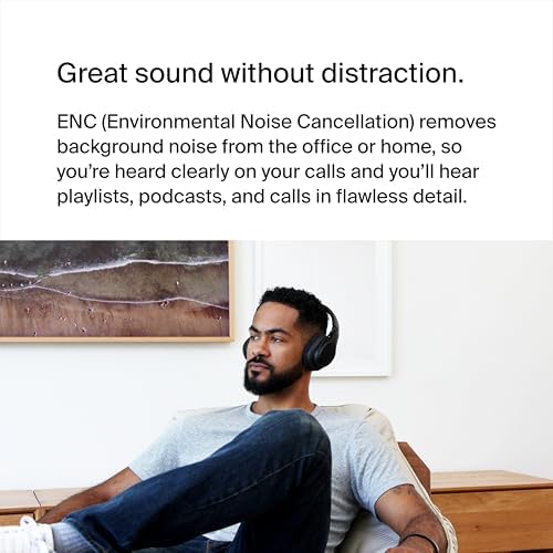 Belkin Sound Form Adapt Wireless Over-Ear Headset – Ultimate Gaming and Travel Companion with Advanced Noise-Cancelling Boom Mic | 45-Hour Battery for Nonstop Enjoyment | Effortless Bluetooth Connectivity for i Phone, i Pad, Galaxy and More – Sleek Black Design for Supreme Comfort and Style