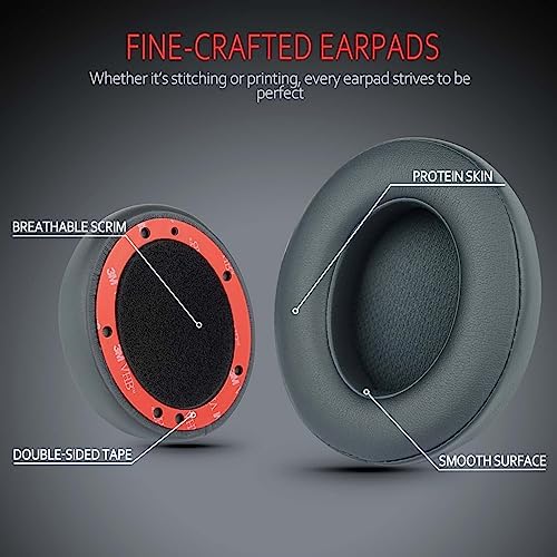 Upgrade Your Beats: Krone Kalpasmos Studio 3 & 2 Replacement Ear Pads – Soft Memory Foam Cushions for Ultimate Comfort and Noise Isolation in Vibrant Red – Perfect Fit for Wired & Wireless Models (B0501, B0500) – Enhance Sound Quality & Style Effortlessly