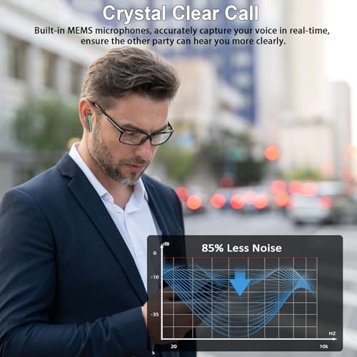 Advanced Bluetooth 5.3 Wireless Earbuds – Hi-Fi Stereo Sound for Ultimate Audio Experience, 4 ENC Mics for Superior Call Clarity, Featherlight 3 g Build for Unmatched Comfort, 30-Hour Playtime with Sleek USB-C Charging Case, IP7 Waterproof for All-Weather Durability, Seamlessly Compatible with Android & i OS – Ideal for Music Aficionados and On-the-Go Professionals