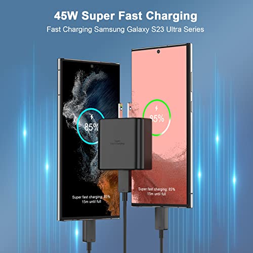 Ultra-Fast Charging Duo: 45 W USB-C Wall Charger with 6 FT Cable for i Phone 16 & Galaxy Devices – Lightweight, Safe, and Travel-Ready Power Solution for Maximum Efficiency and Versatile Compatibility