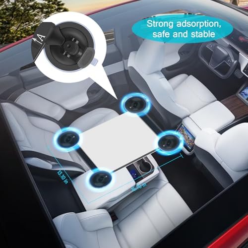 Starlink Mini Car Mount with Industrial-Grade Suction Cups – Effortless Dual Aluminum Slot Installation for Sunroofs & Glass Windows | Essential Travel Accessory for Optimized Internet Connectivity and Speed