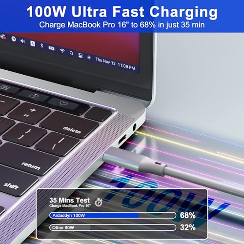 Revolutionary 4-in-2 Retractable Charging Cable for i Phone 15 & Apple Watch – MFi Certified Multi-Port Charger with USB-C, Micro USB, Lightning & Magnetic Dock – 100 W PD Ultra-Fast Charging & Data Sync Capabilities – Perfect for Home, Office, and Travel – Robust Design with 12-Month Warranty and Wide Device Compatibility