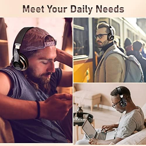 Experience Superior Sound with Falebare Wireless Over-Ear Headphones – Chic White & Rose Gold Design, 40-Hour Playtime, 6 Custom EQ Modes, Effortlessly Foldable for Travel, Built-In Microphone for Clear Calls, Plus TF/FM Radio Functionality for Complete Audio Versatility on Any Device. Perfect for Music Enthusiasts and Professionals Alike.