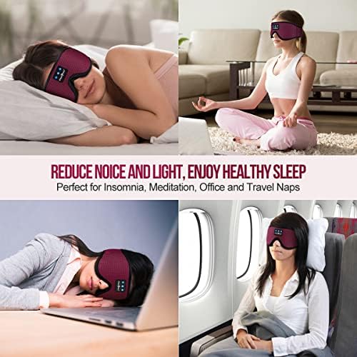 Transform Your Sleep Experience with the MUSICOZY Bluetooth Sleep Mask – Premium Wireless Eye Cover Featuring Built-In Earbuds for Ultimate Comfort, Perfect for Side Sleepers, Office Relaxation, and Travel – Advanced Bluetooth 5.4 Connectivity for Effortless Pairing and High-Quality Sound, Ideal Tech Gift for Anyone Seeking Restful Slumber.