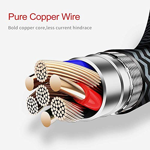 Tangle-Free Coiled i Phone Charger Cord (2-8 ft) – Zebra Black Right Angle Design for i Phone 14/13/12 Pro, Plus & Max – Fast Charging & Enhanced Compatibility for Effortless Device Powering