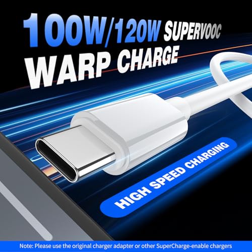 Jelanry 3.3 FT 120 W USB-C Fast Charger Cable – Dual-Pack for Rapid Charging & Data Sync, Compatible with Super VOOC, Warp, Turbo Max, Flash Charge – Versatile & Durable USB-C Cord for i Phone, Samsung, One Plus, Xiaomi, Oppo, Vivo, Huawei Devices – Maximize Efficiency & Performance