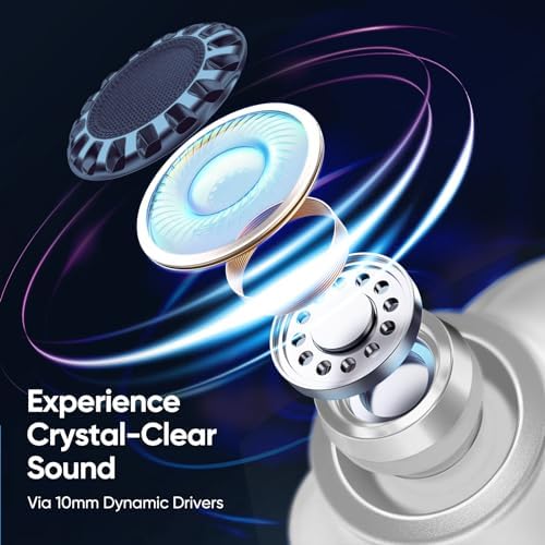 SW4 USB Wireless Earbuds for PC & Laptop – Ultra-Low Latency Bluetooth Headphones with Integrated Microphone for Crystal-Clear Calls, Ergonomically Designed for All-Day Comfort, Modern White Finish for Stylish Tech Accessories – Ideal for Multitasking and Professional Video Conferencing